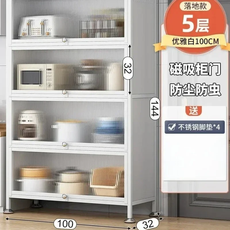 Gabinete de Cocina moderno, Hutch, puerta completa móvil, gabinete de vidrio, armarios de exhibición de almacenamiento, Muebles de Cocina, Muebles multifuncionales