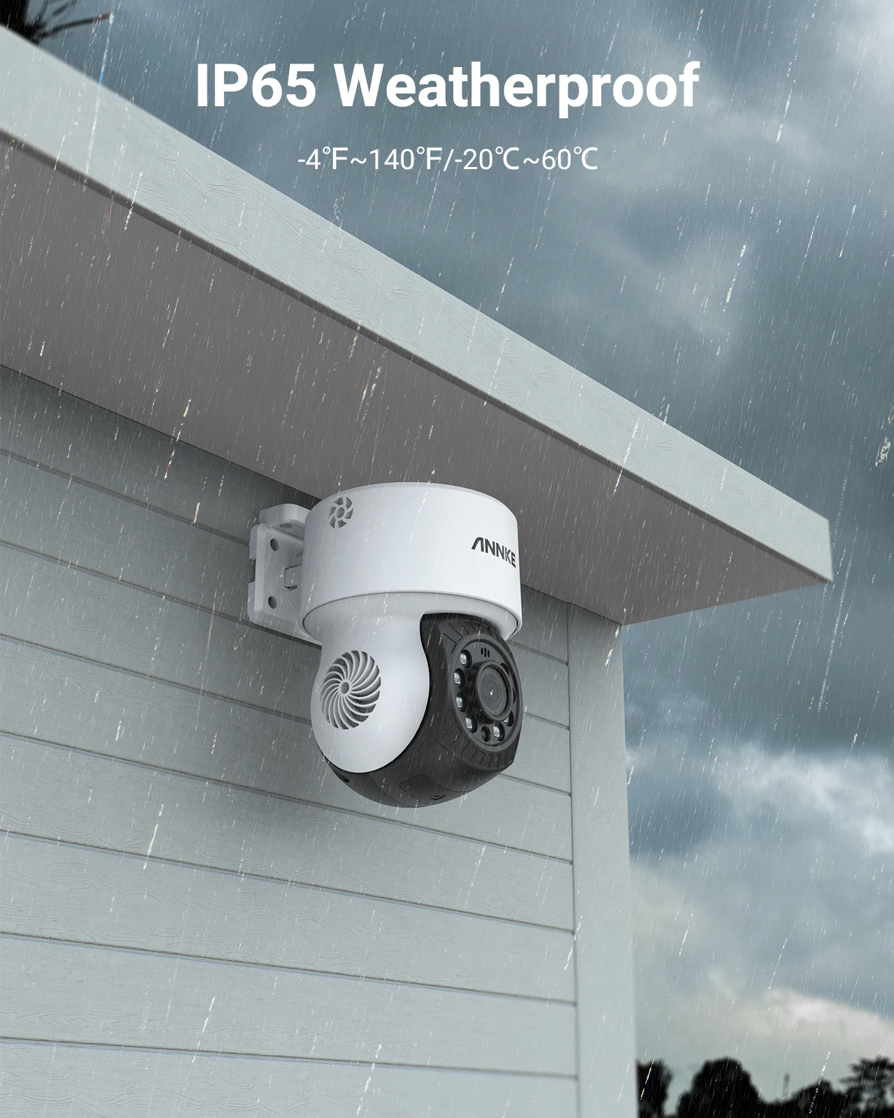 Annke-cámara de seguridad PTZ AHD, videocámara de vigilancia CCTV de 2MP, lente de 3,6 MM, 30M, visión nocturna IR, 360, analógica, IP65