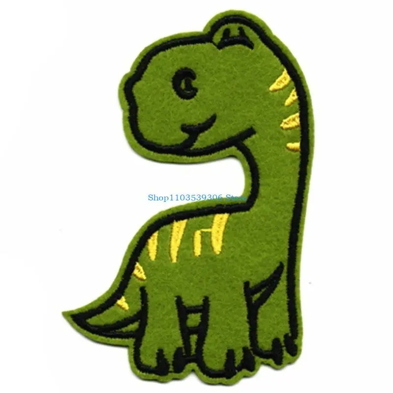 400A 14 قطعة/المجموعة/المجموعة متنوعة ملونة الكرتون ديناصور خياطة/الحديد على يزين بقع المطرزة DIY بها بنفسك الحرفية شارة للأطفال #2