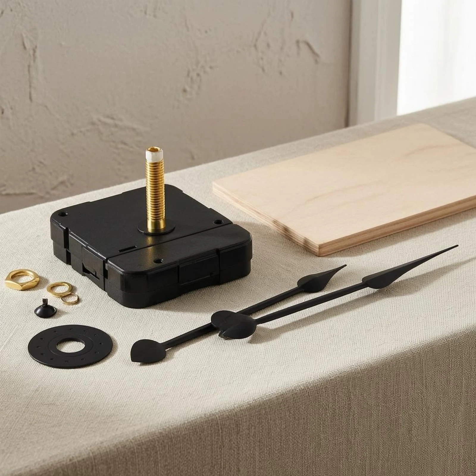 Quartz Clock Movement Black Case High Force Clock Movement Timekeeping Part Metal Parts