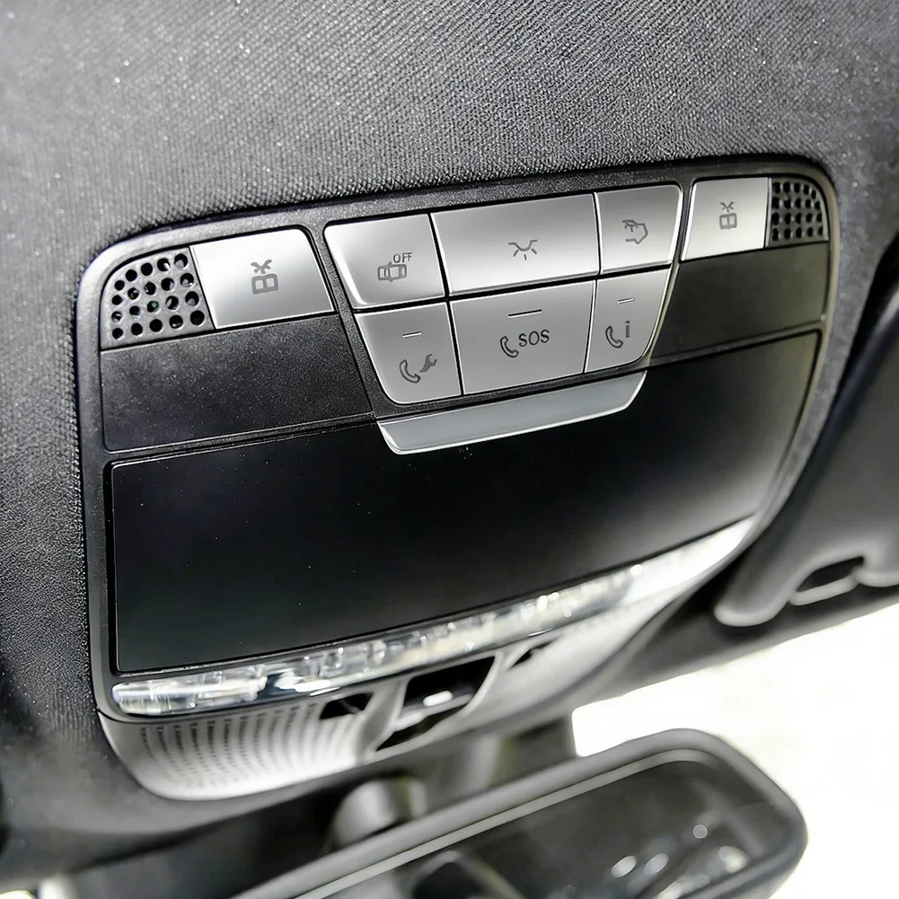 Car Ceiling Switch Roof Button Patch for Easy Installation Complete 9-piece Set for custom Fit Design Stylish Roof Reading Lamp