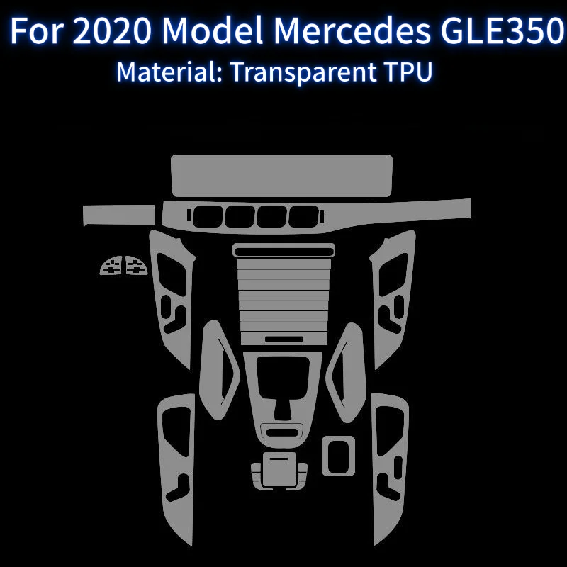 For 2020 Model Mercedes GLE350 Full Set of Interior TPU Protective Film