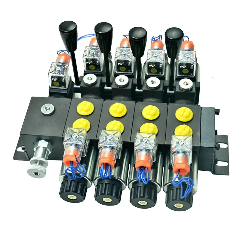4WE6series flashlight integrated hydraulic valve manual electronic control dual mode system modified multi-way directional valve