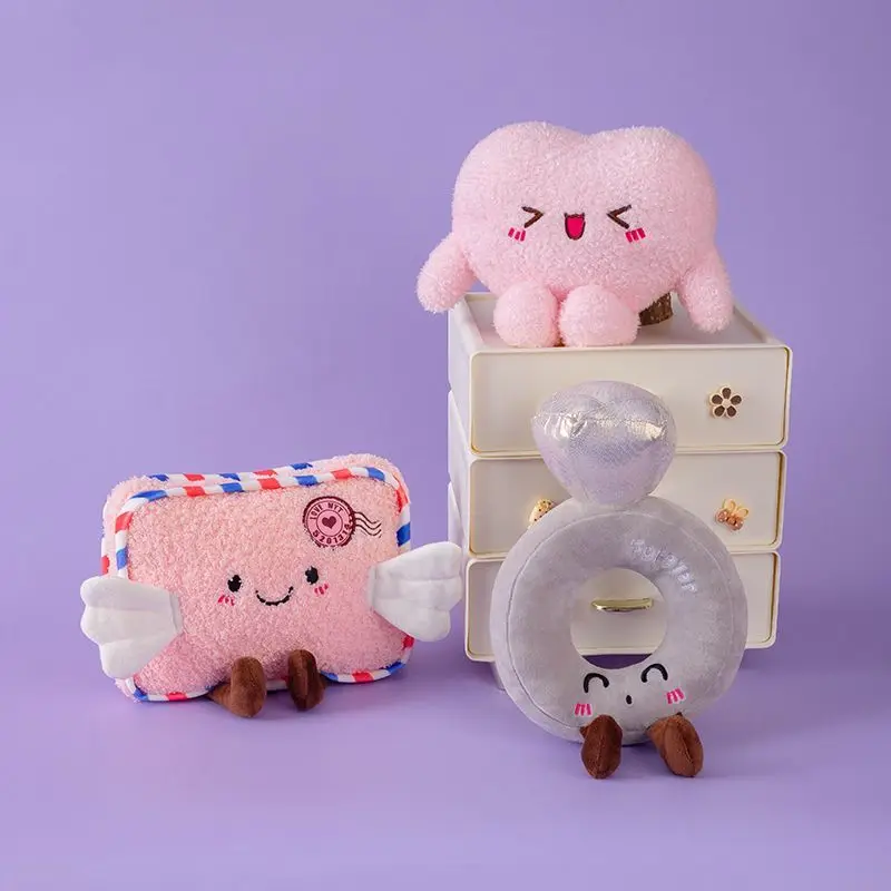 خاتم ألماس قطيفة لطيف للفتيات اعتراف واقتراح دمية صديقة عيد الحب هدية عيد ميلاد #3