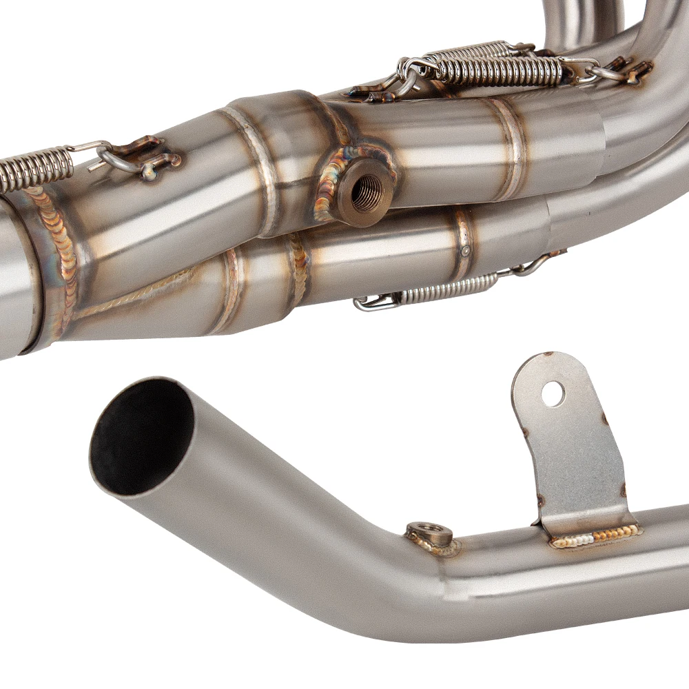 دراجة نارية العادم الجبهة وصلة الأنابيب لكاواساكي نينجا ZX4R ZX4RR 23-25 الفولاذ رأس أنبوب اختياري الأصلي أو 51 مللي متر واجهة
