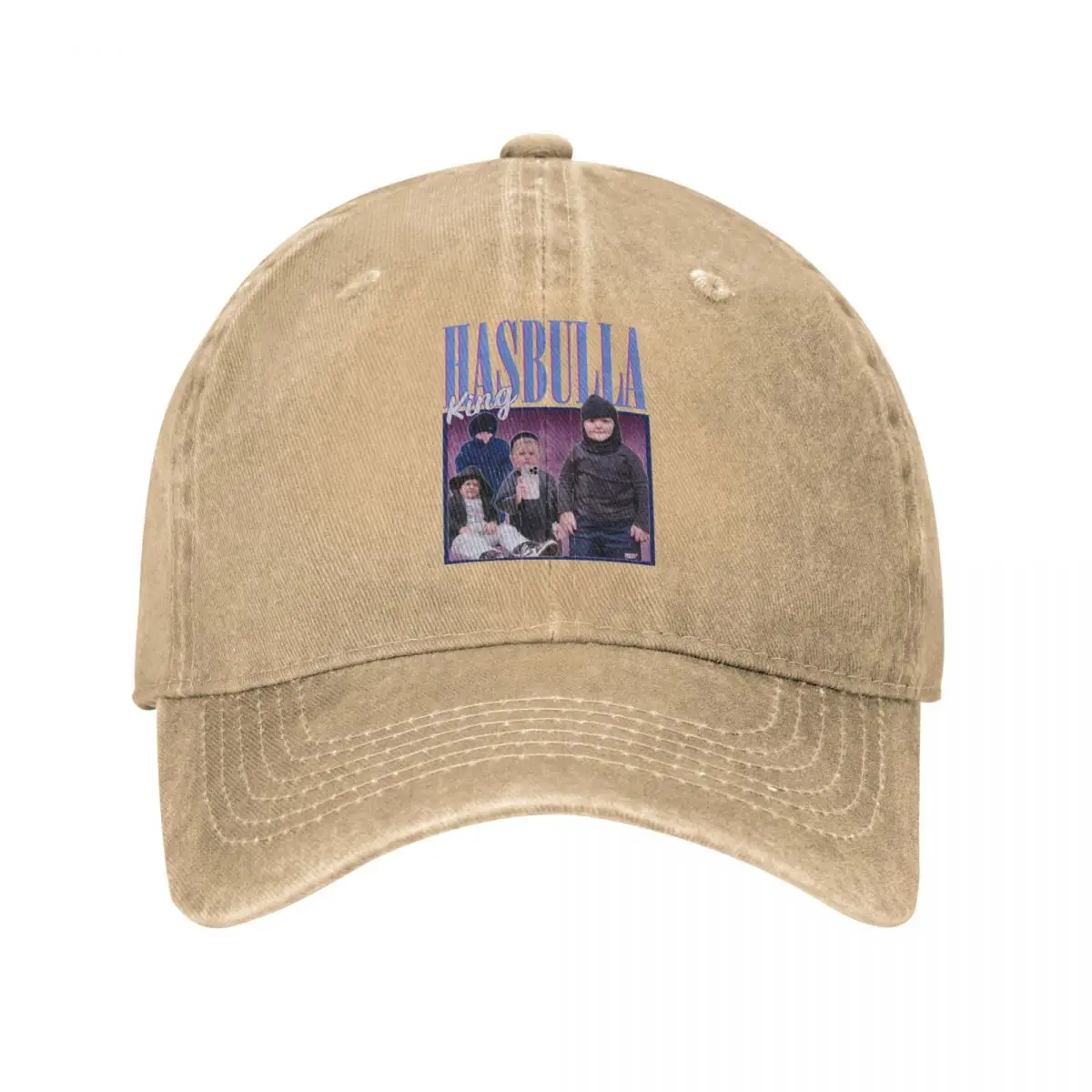

King Hasbulla Homage Men Women Baseball Caps Distressed Denim Washed Caps Hat Vintage Outdoor Summer Gift Snapback Cap