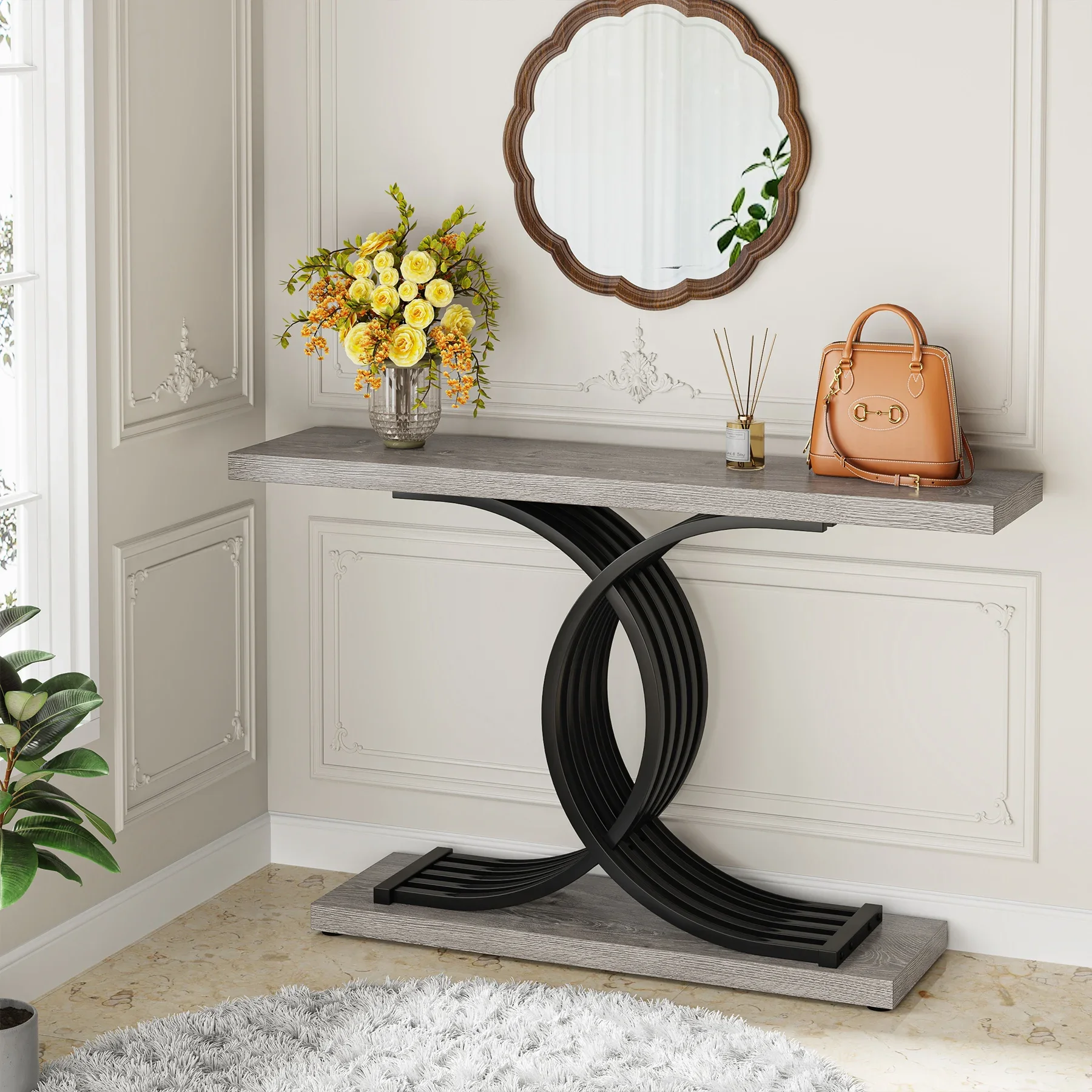 

Tribesigns Лучшие продажи Современный акцент 100 см Винтажные консольные столы Минималистичная мебель для гостиной