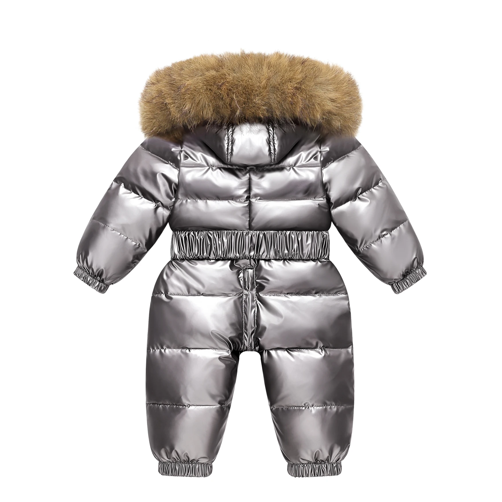 Winter Ski Anzug Baby Overall Jungen Overalls Warme daunenjacke Kinder kleinkind mädchen Kleidung Kinder Kleidung kunstpelz mantel mantel – Detail 4