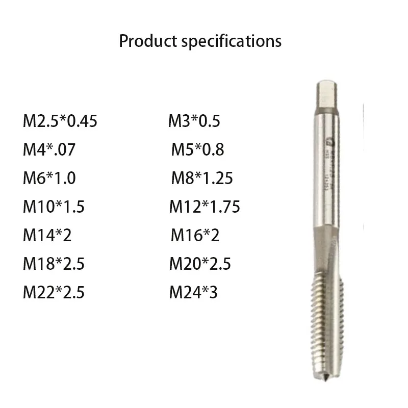 CNC Imported High Hardness Thread Tapping Machine Fully Ground Straight Groove M3 M4 M6 M8 M12 Machine Tool for Precision Engine