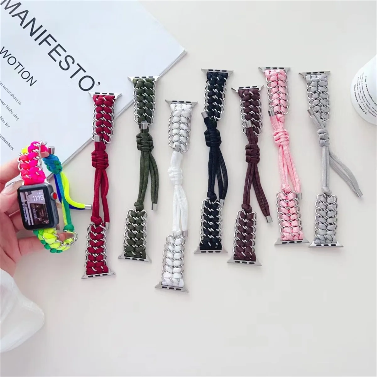 Cinturino per orologio in acciaio inossidabile per gioielli per iWatch serie 10/9/8/7/6/5 cinturino per orologio da polso alla moda 42/44/45/46/49 mm 38/40/41 mm_voghion.com