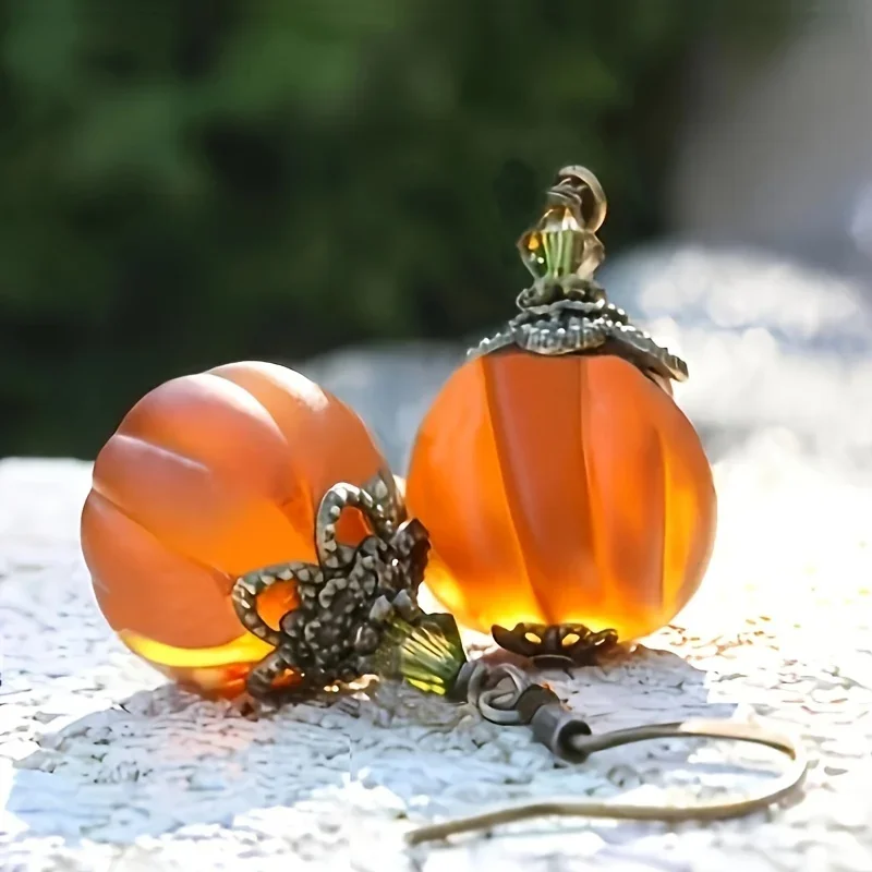 alloy Pumpkin Earrings ma\'am Halloween pumpkin stud earrings Festival costumes parties jewelry gifts