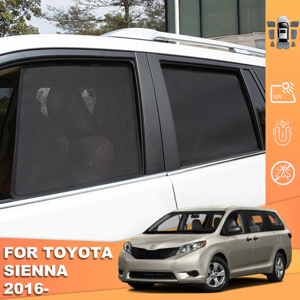 Для Toyota SIENNA XL30 2010-2020 Магнитный автомобильный солнцезащитный козырек, передняя штора на лобовое стекло, задняя боковая детская оконная сетчатая солнцезащитная козырек