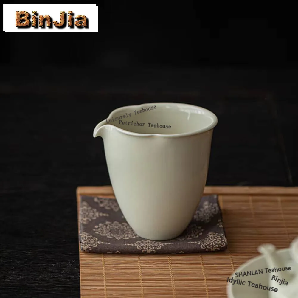 200ml Chinese Ding Kiln Yellow Tea Pitcher Handmade Thin Tire Porcelain Divide Coffe Cha Hai Justice Cup Puer Supplies Craft