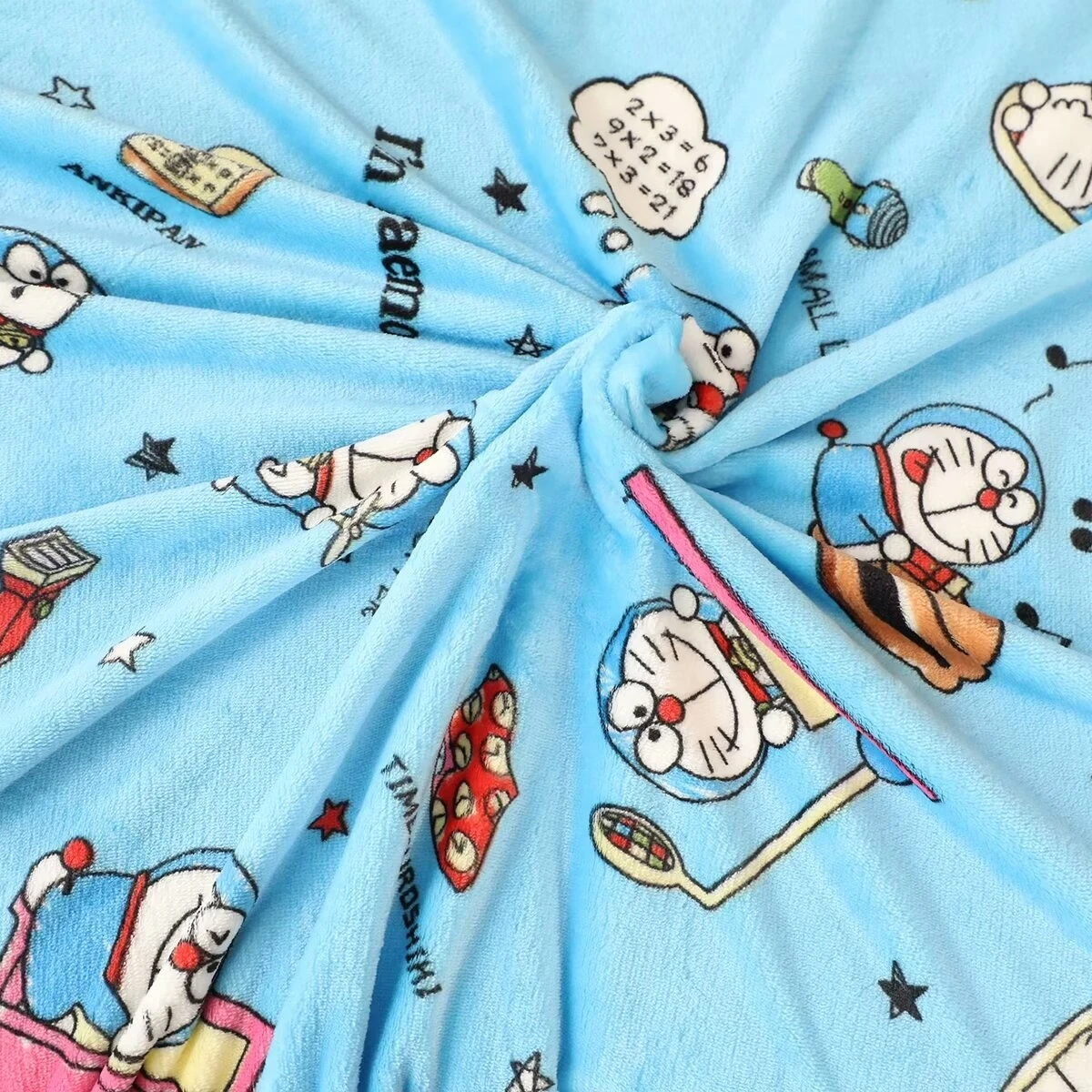 Doraemon Deken Cartoon Warme Flanellen Deken Kussensloop Mooie Anime Patroon Afdrukken Deken Sprei Slaapkamer Slaapbank Cadeau