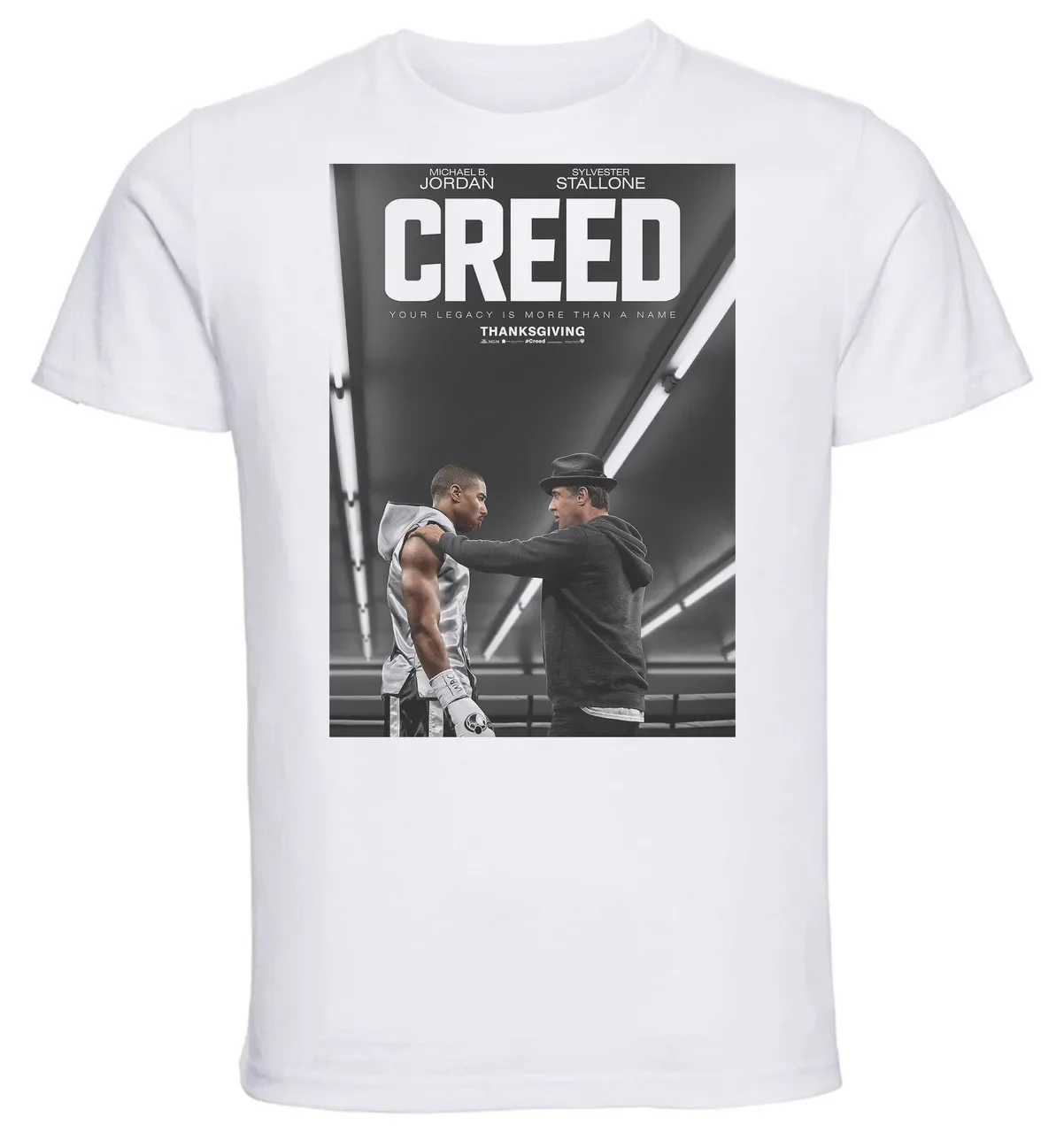 T-shirt Unisex - White - Playbill Film - Creed