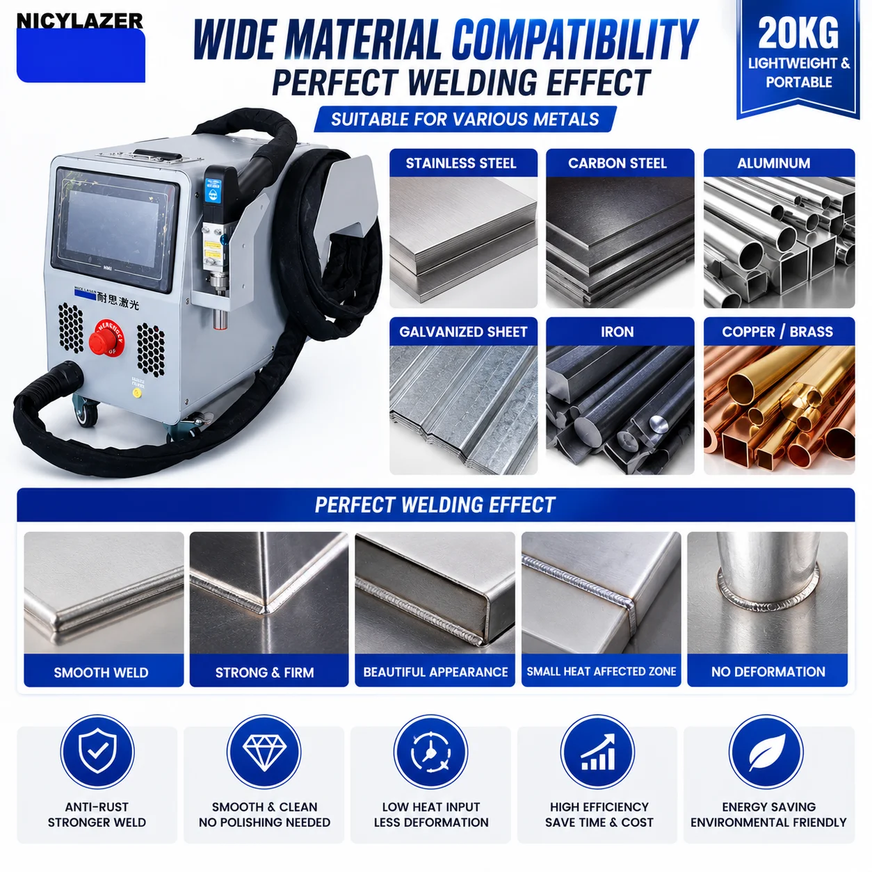 800W Air Cooled Handheld Fiber - Industrial Laser Welding Tool ulasan dan harga