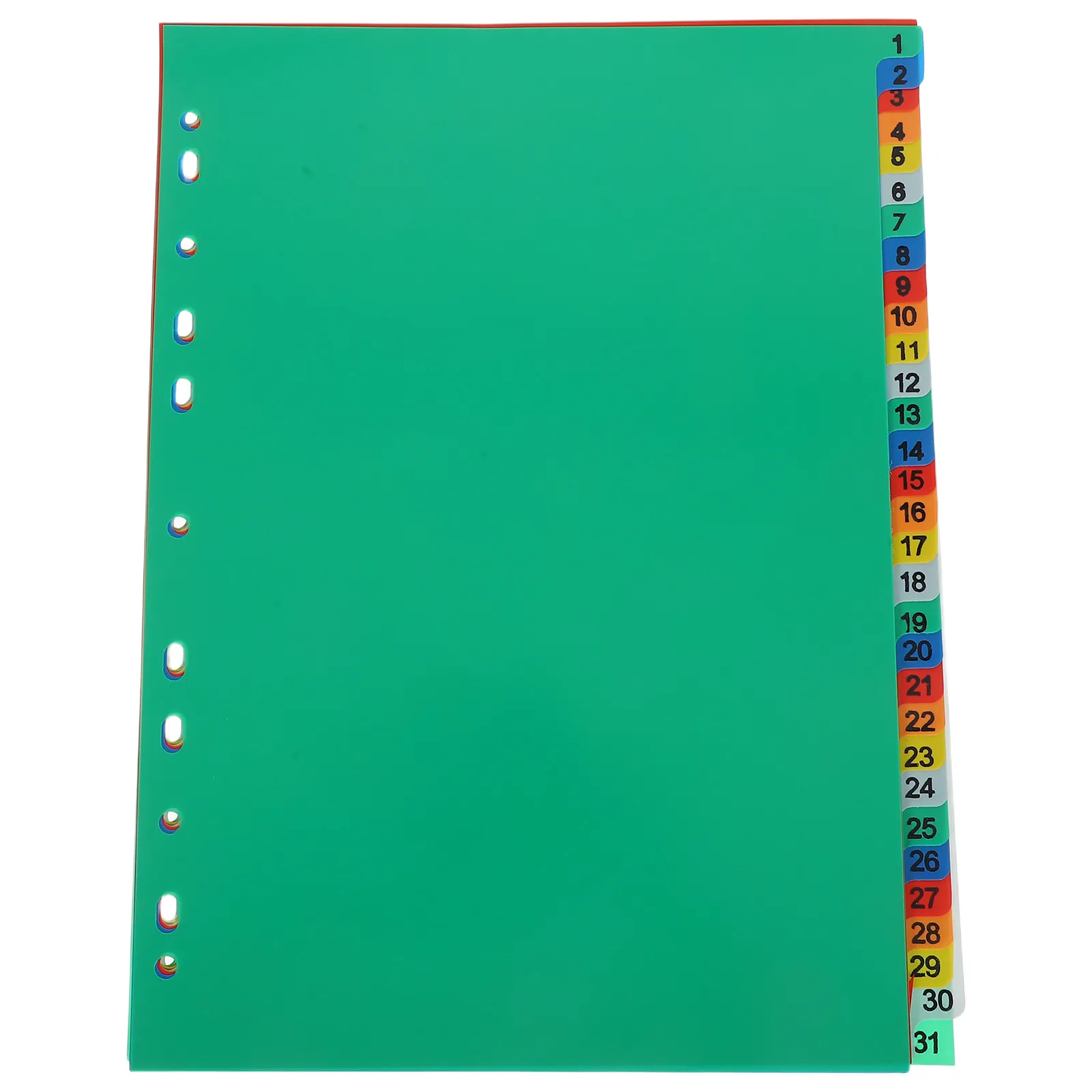 62Pcs Multicolor Plastic Binder Index Dividers Tabs Notebook Organizers School Office Filing Tabbed Separators