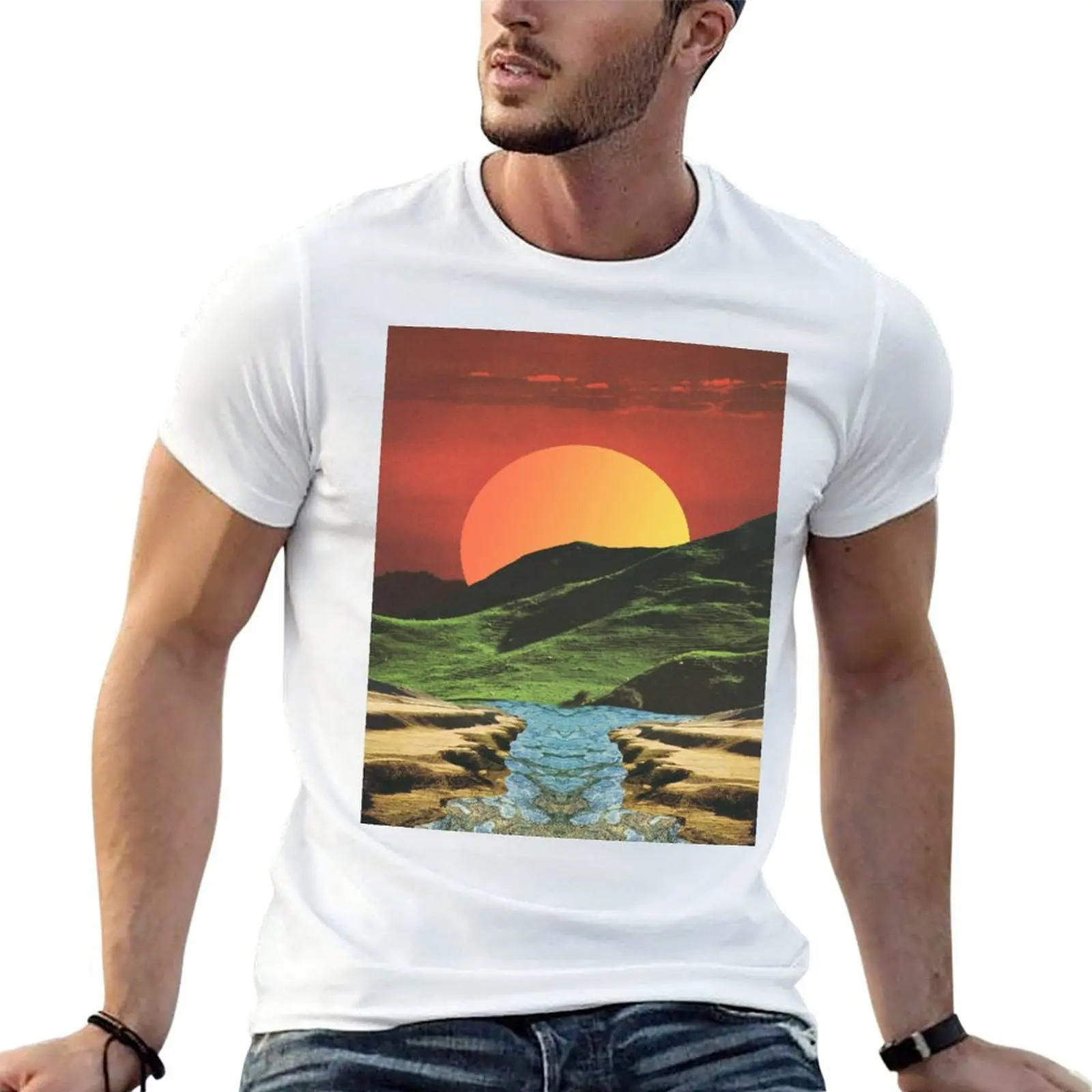 

Primary Landscape T-Shirt cotton t shirts high quality g man t shirts for men T-Shirt
