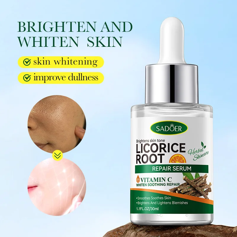 30ml Licorice VC Moisturizing Whitening Repair Essence Brightening Essence Whitening Face Serum