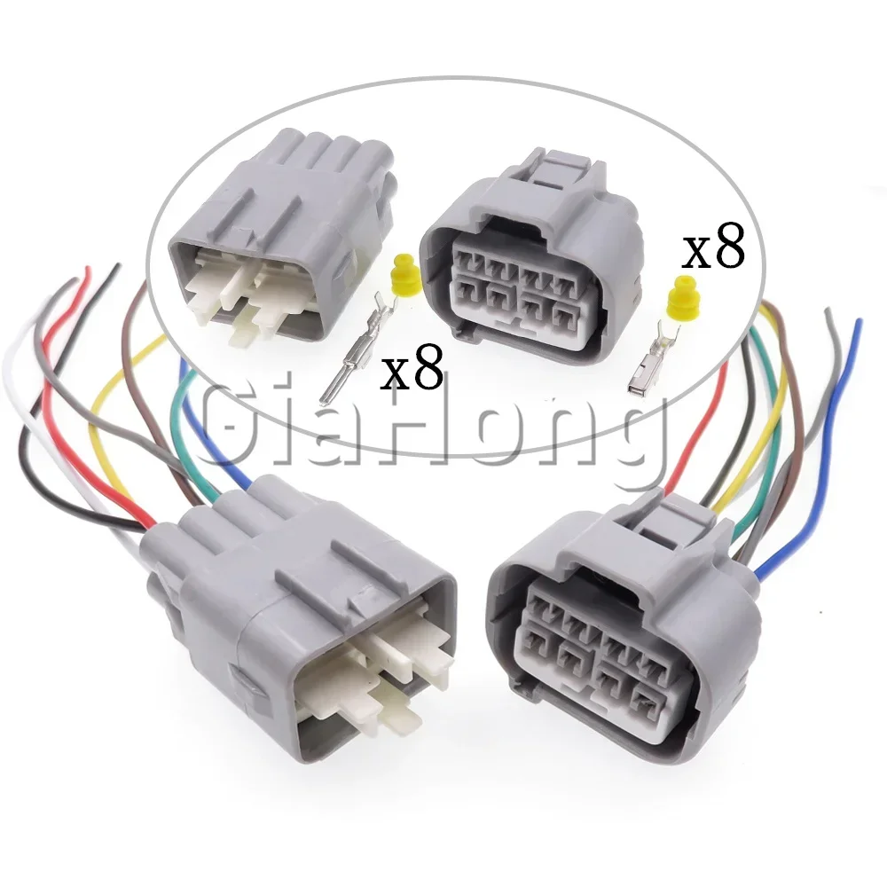 1 Set 8 Ways 90980-10897 90980-10896 MG651308-5 MG641319 7282-7080-40 7283-7080-40 AC Assembly Car Headlight Wire Plug For Honda