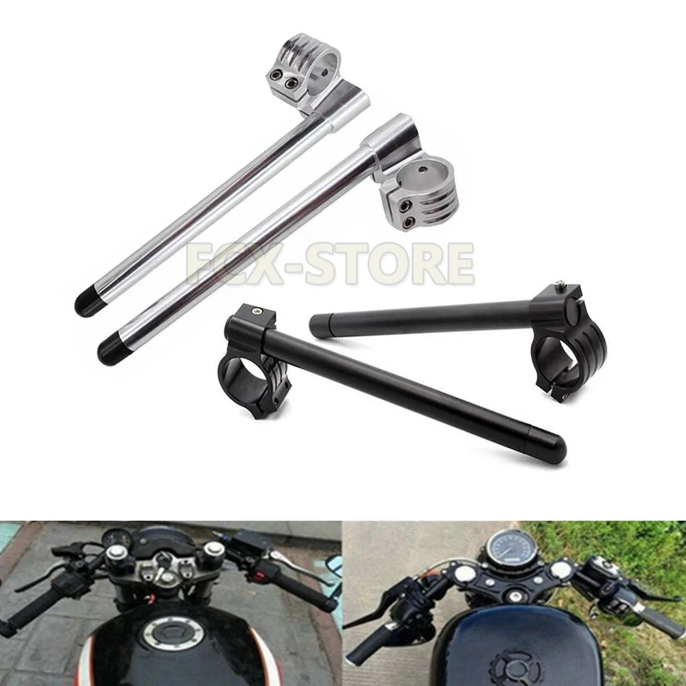 Racing Universal Sports Car Clip-on Handlebar CNC Adjustable 31 32 33 35 36 37 39 41 43 50 51 MM Motorcycle Split Handlebar