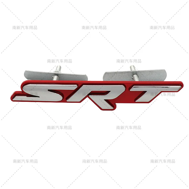 3D Metal SRT Grill Badge Emblem Car Stickers For Dodge Charger Ram Viper Magnum Caliber Journey Car Styling Auto Accessories