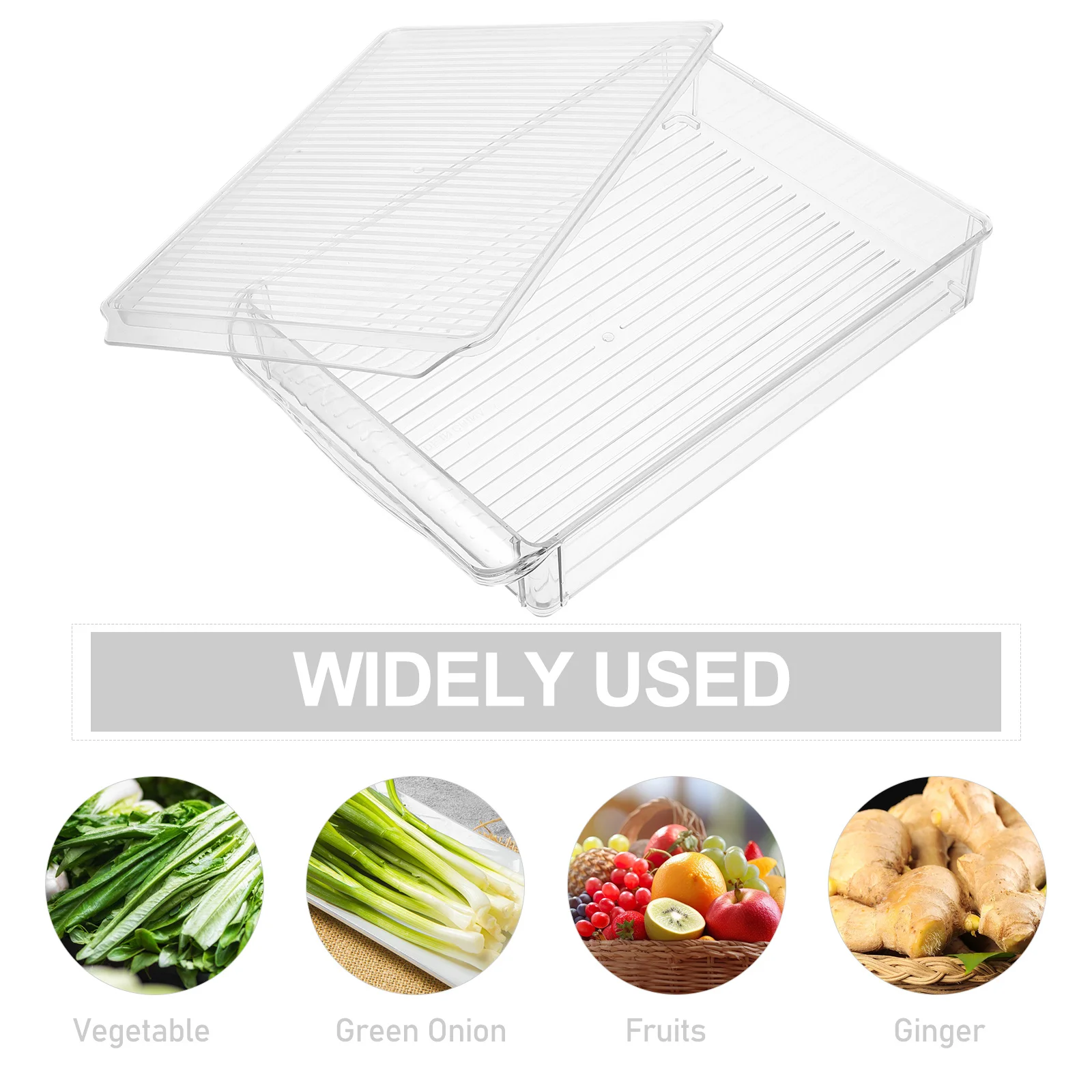 

Large Capacity Fridge Storage Bin Reusable Food Container for Fruits Vegetables Meat Milk Canned Snacks Home Kitchen