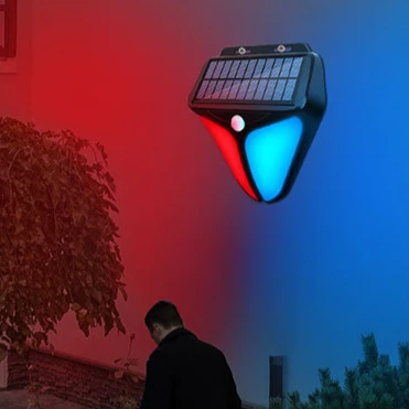 Solar Powered Human Body Sensing Alarm Light Suitable For Orchard Ranch Factory Courtyard Villa Warehouse Warning Light