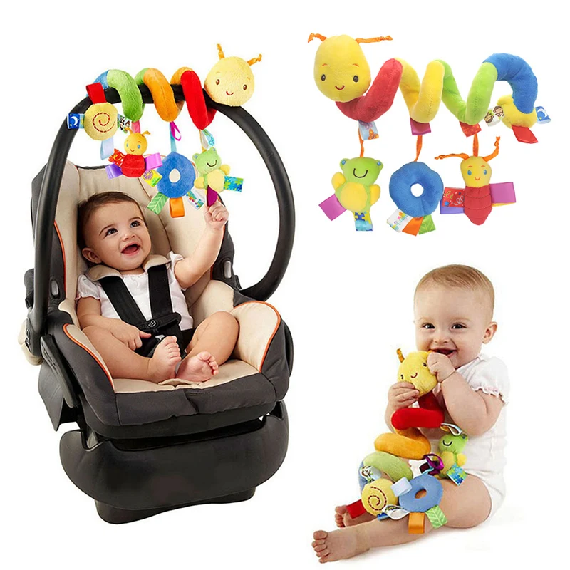 Baby Rattles Mobiles Educational Toys For Children Activity Spiral Crib Toddler Bed Bell Baby Playing Kids Stroller Hanging Doll 1