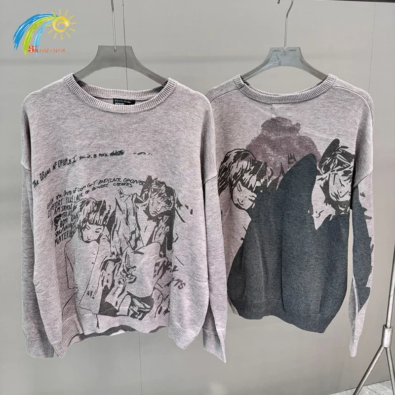 24FW Best Quality Wool Enfants Riches Deprimes Crewneck Sweater Men Women Casual Graphics Print ERD Knitted Sweatshirts With Tag