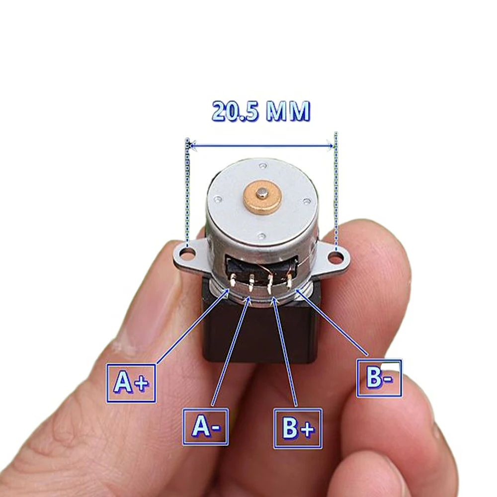 Mini Motor paso a paso de engranajes de 15mm, 2 fases, 4 cables, Micro caja de cambios de Metal completa, cámara de Monitor de coche Robot DIY