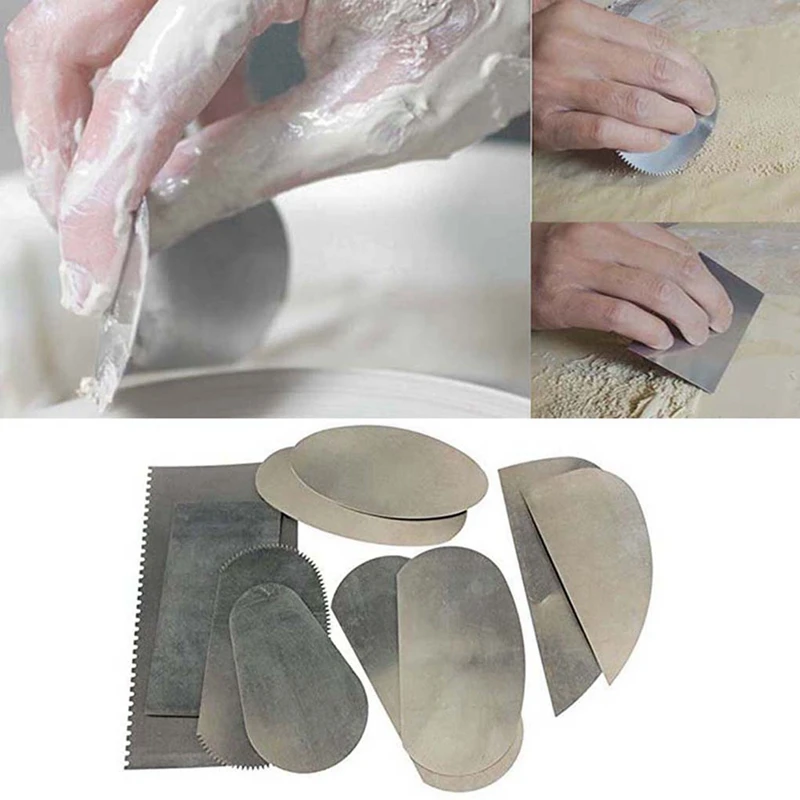 10PCS Rusted Steel Sheet Polymer Clay  Sculpture Detail Repair Knife Blanking Tool Ceramic Material