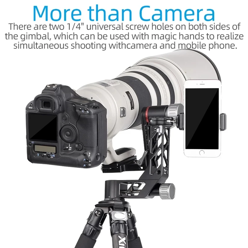 360 Degree Panoramic Gimbal Head Mount for Tripod DSLR Camera