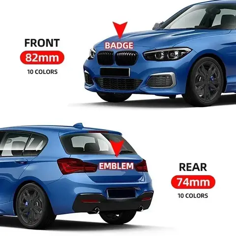 82mm 74mm rear boot badges front hood trunk Emblem logo 50th Anniversary Edition for bmw F10 F20 E46 E43 E63 E64 E90 E94 X5 X6