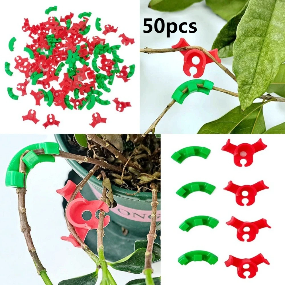 

50Pcs Bending Device Plant Clamp Plant Stem Reuseable Plant Growth Bender Garden Tool Plant Branches Bending Device Garden