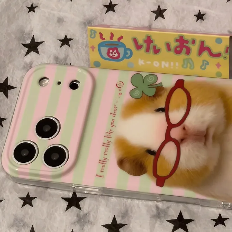 Funda para teléfono con diseño de hámster, estilo «Ins» japonés y coreano, para iPhone 18, 17, 16, 15, 14, 13, 12, 11 PRO, XR, XS, X, MAX, 8, 7 PLUS, MINI.
