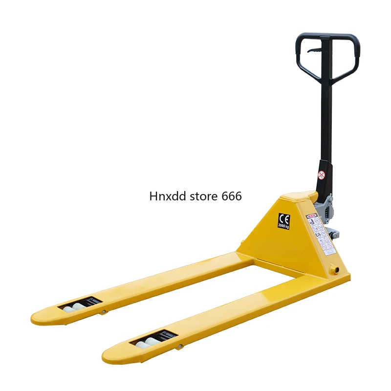 Pallet truck 2 tons ultra-thin lift forklift hand push pallet truck ground cattle trailer loading and unloading