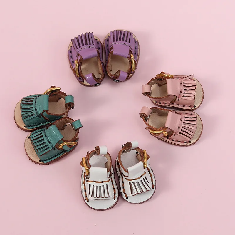 New OB11 Doll Shoes Leather Sandals Beach Shoes Toys For Obitsu11, Holala, Body9, Gsc, Ddf, Ymy 1/12bjd Doll