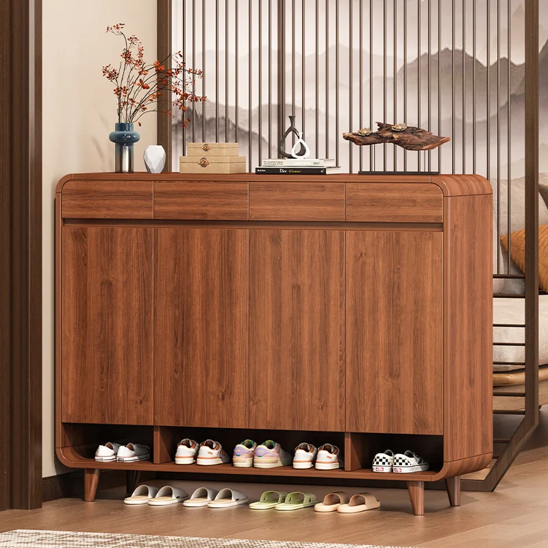 

PYJ home solid wood home entrance indoor locker against the wall storage shoe rack