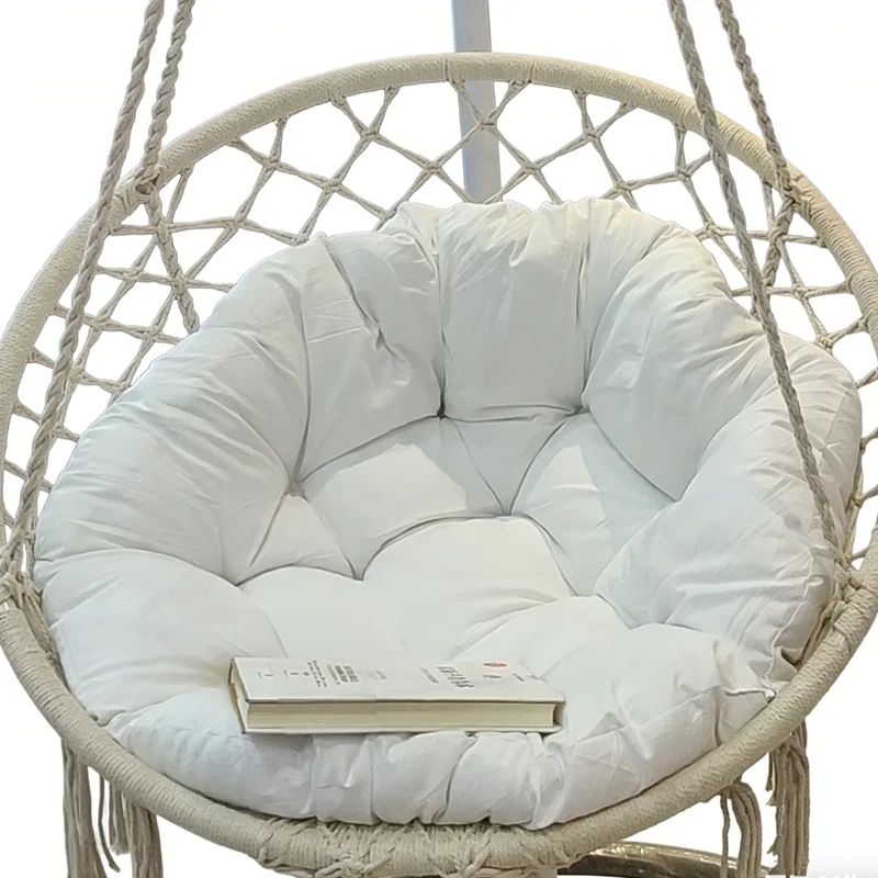 Cojín con borlas para silla colgante, almohadillas para sofá, hamaca, columpio, cojín para silla de huevo, cojín para asiento de columpio al aire libre