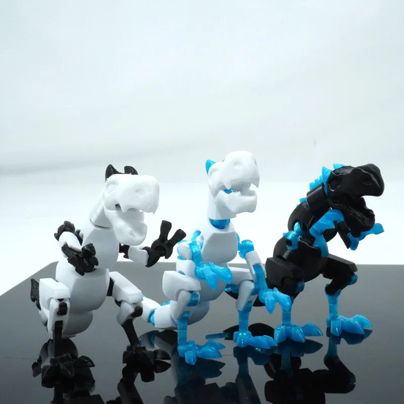 Impressão 3d tiranossauro rex brinquedo modelo criativo diy montagem deformação brinquedo ação dinossauro desktop ornamento menino presente do feriado