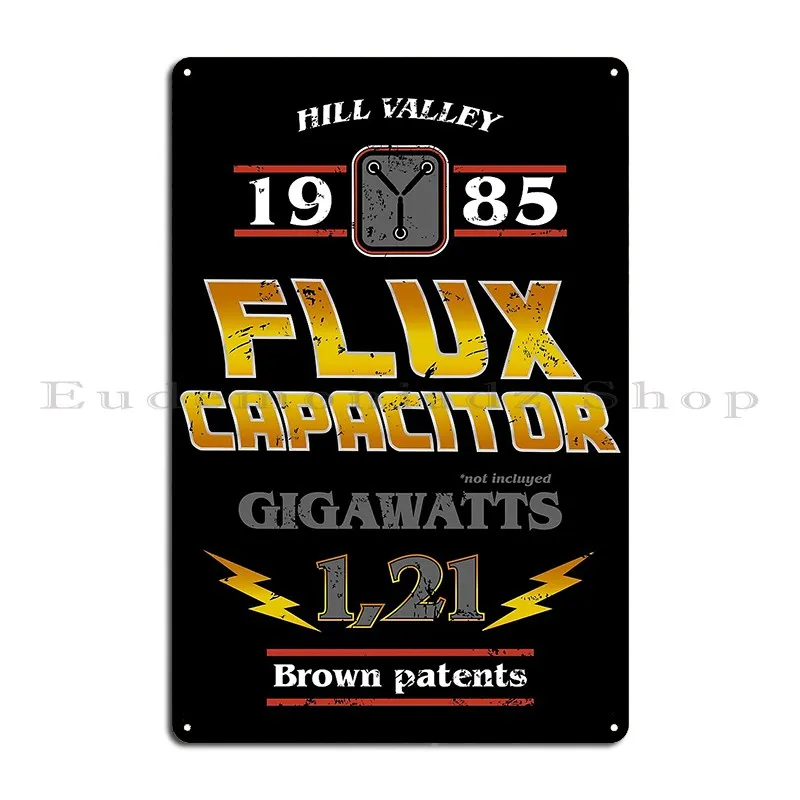 Flux Capacitor Metal Sign Plaques Club Iron Decoration Rusty Tin Sign Poster