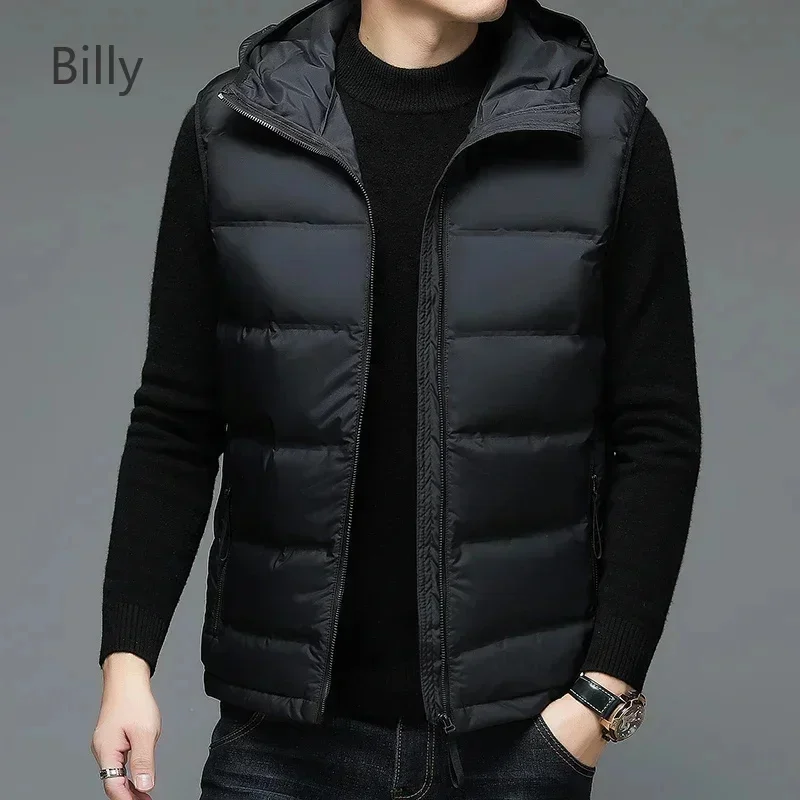 Hooded Sleeveless Down Jacket Designer Clothes Men Vest Man Dress Winter for Short s 2025 Coat