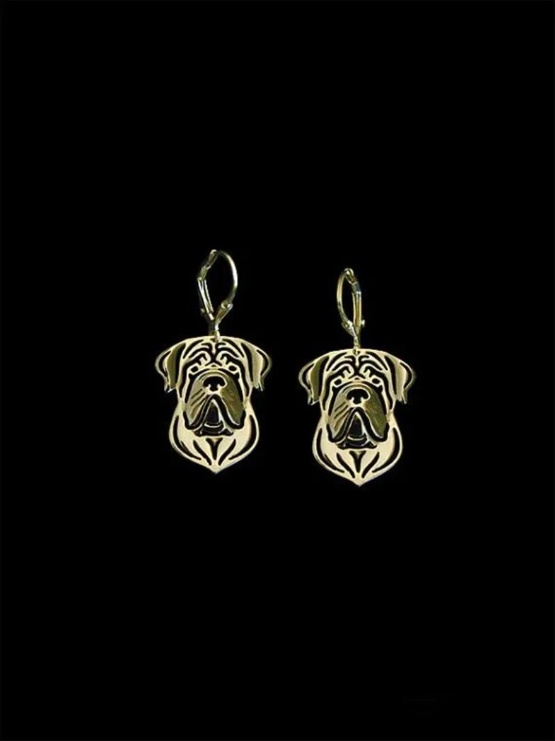 New Trendy Cute English Mastiff Drop Earrings