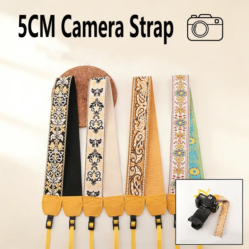 For Digital Or Slr Camera Strap 5Cm Camera Strap Retro Neck Strap Easy To Install Crossbody Camera Strap