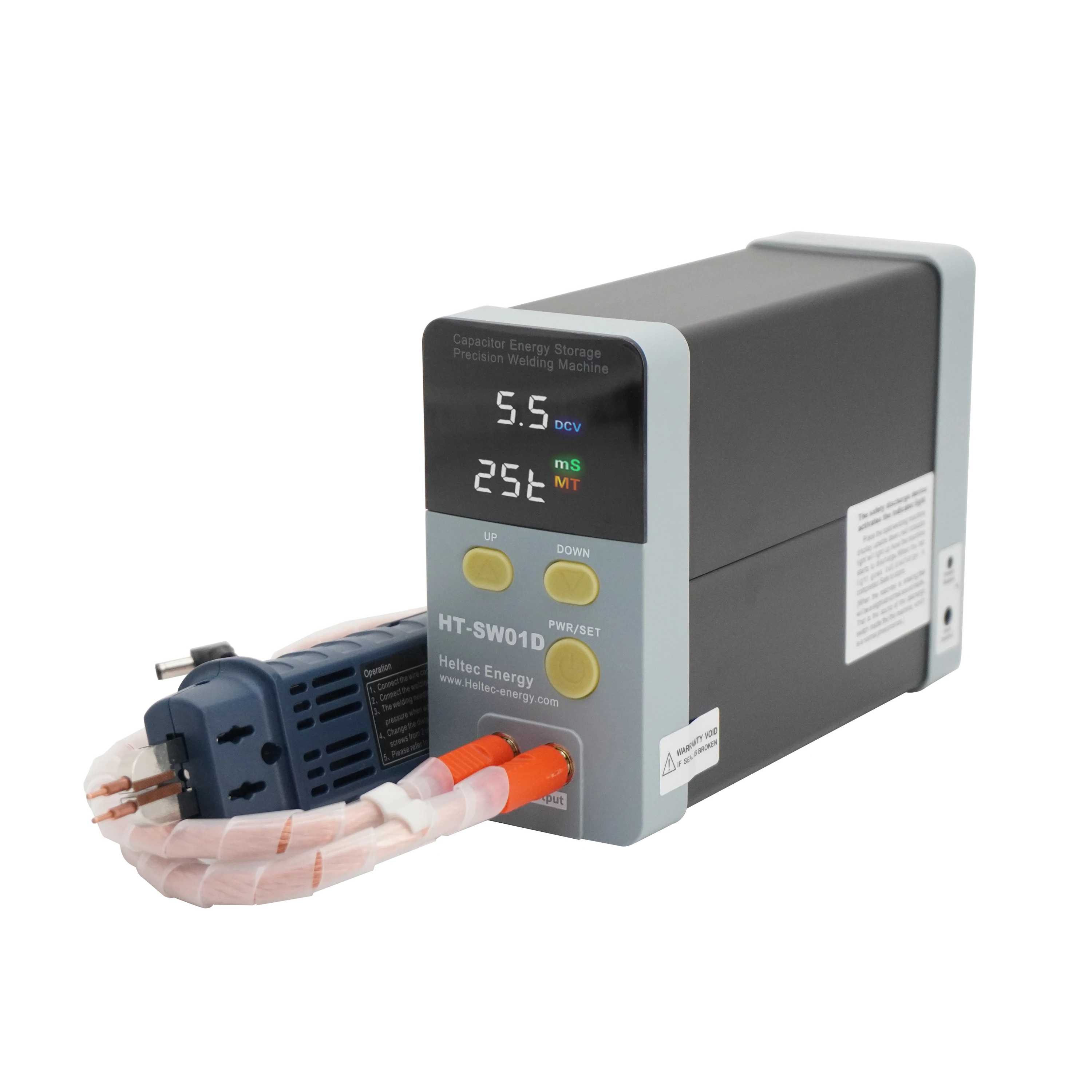 Heltec-Soldador Portátil Pequeno Ponto com Display LED, Máquina de Solda com Capacitor, Bateria De Armazenamento, 21kW, 12kW, 36kW, 42kW, 0,5mm Espessura