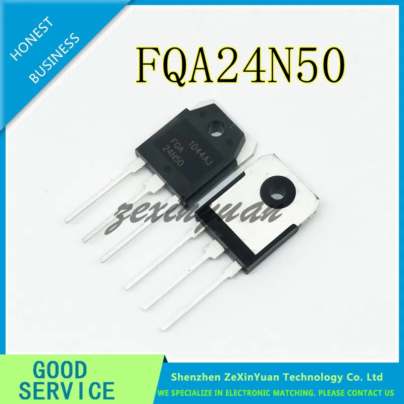 10PCS FQA24N50 FQA24N50F or FDA24N50 FDA24N50F or FHA24N50 24N50 TO-247 TO-3P 24A 500V Power MOSFET transistor