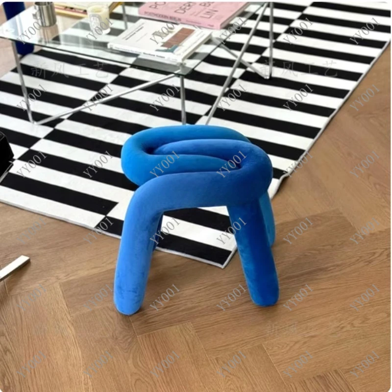 Colorful Makeup Stool Soft Cushioned Vanity Chair Modern Simple Bedroom Furniture for Home