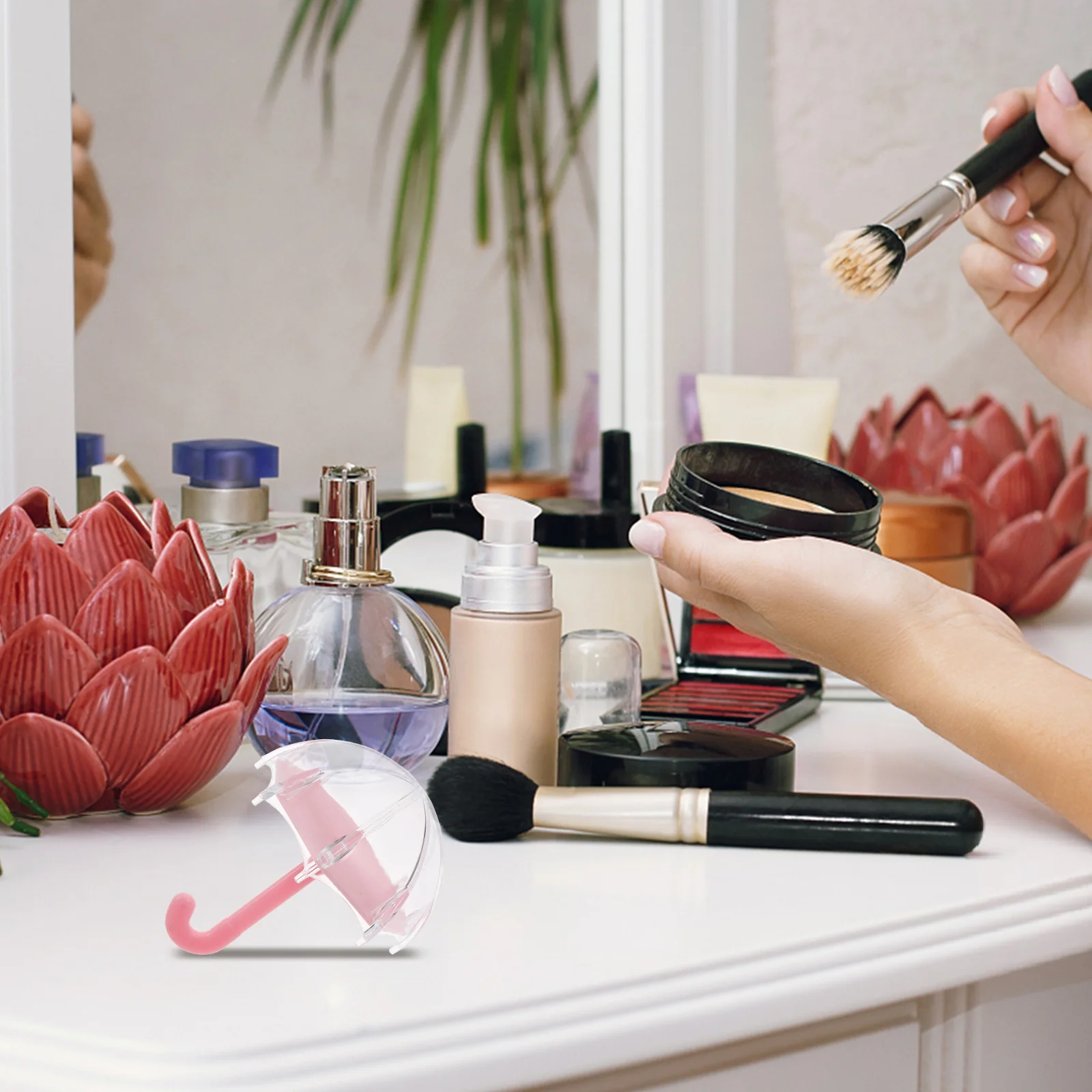 

10pcs Fake Lash Box Umbrella Shaped Plastic Candy Storage Container Creative Sweets Packaging Small Gift For Party Wedding