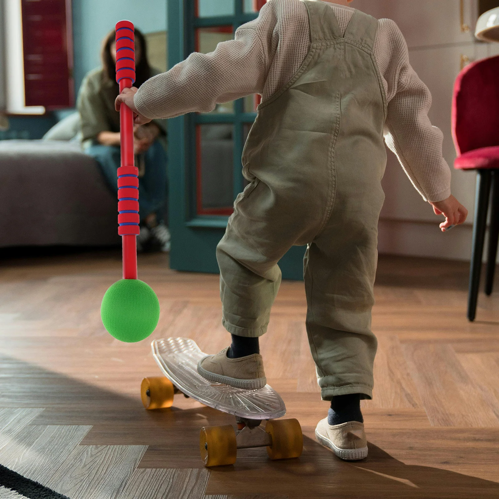 

Scooter Board Handle Multifunctional Eva Paddle For Indoor Outdoor Use Motor Skills Floor Scooter Playground